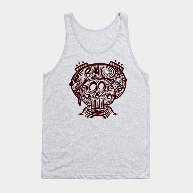 skull ghost Tank Top by vaths